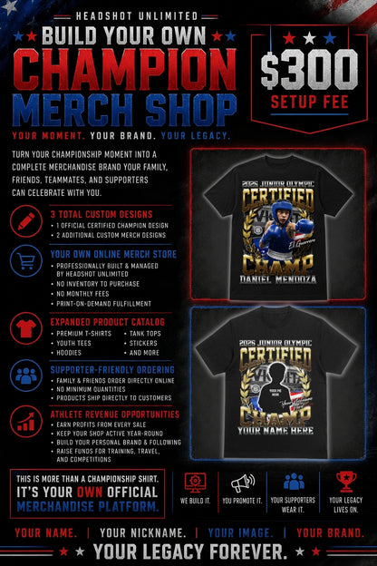 Build Your Own Champion Merch Shop