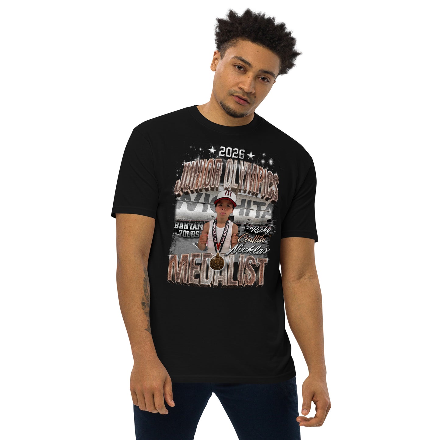 2026 JO Medalist – Ricky “Gallito” Nicklas Edition | Men’s Premium Heavyweight Tee