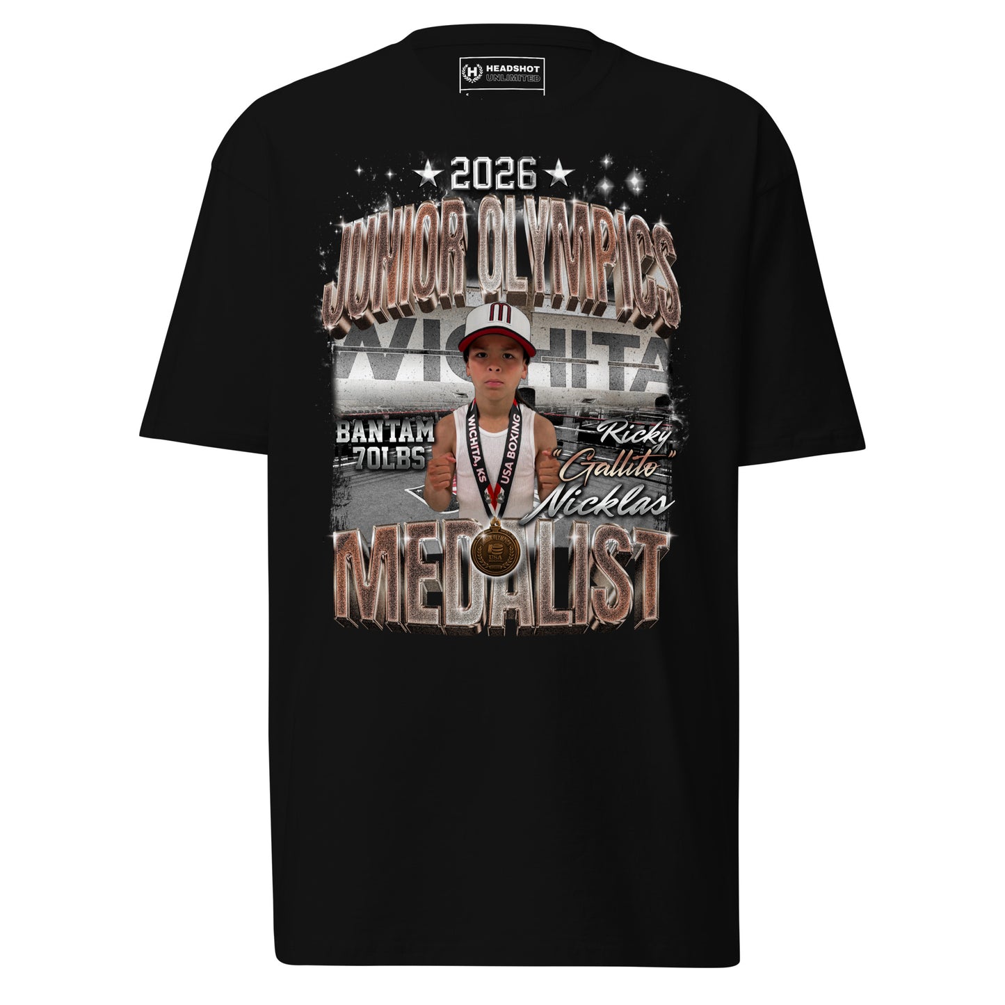 2026 JO Medalist – Ricky “Gallito” Nicklas Edition | Men’s Premium Heavyweight Tee